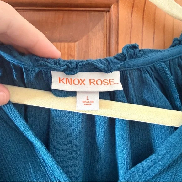 Knox Rose Teal V-Neck Dress - Picture 2 of 3